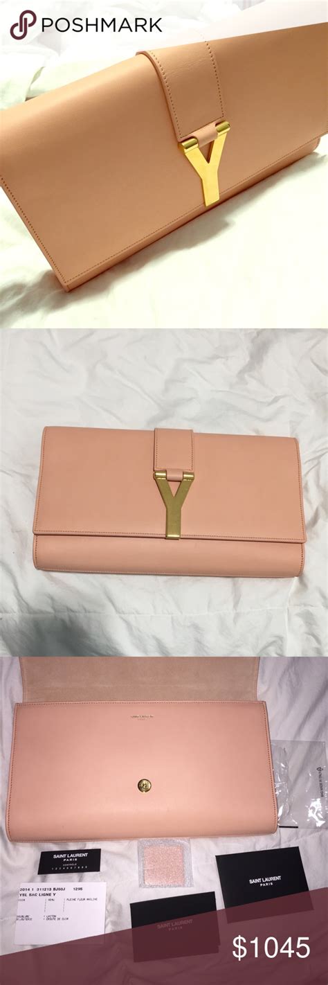 light pink ysl clutch|yves saint laurent clutch.